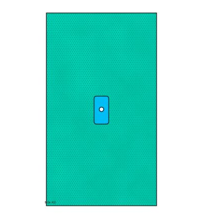 Lohmann & Rauscher Raucodrape® PRO Extremitätentücher Hand / Fuß, 100 x 175 cm, Ausschnitt rund, zentral