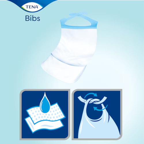 TENA Bibs | Einmal-Schutzservietten für Erwachsene - 37 x 66 cm - 150 Stück