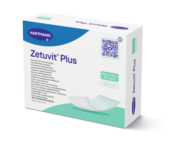 Hartmann Zetuvit® Plus steril Saugkompresse - 10 x 10 cm -10 Stück