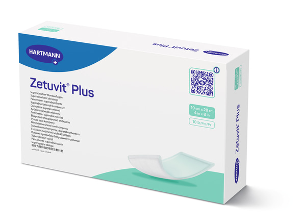 Hartmann Zetuvit® Plus steril Saugkompresse - 10 x 20 cm - 10 Stück