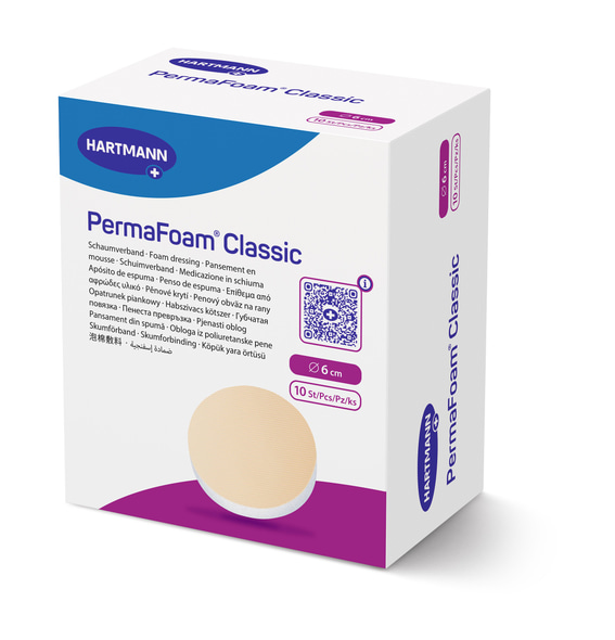 Hartmann Schaumverband PermaFoam™ Classic 6 cm, rund - 10 Stück