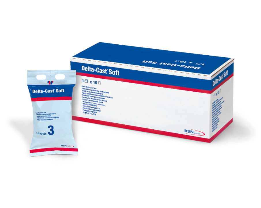 essity Stützverband Delta-Cast® Soft 2,5 cm x 1,8 m, weiß - 10 Stück