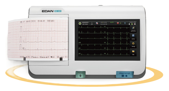 Edan EKG Papier für SE-301 - 80mmx20m - 1 Rolle