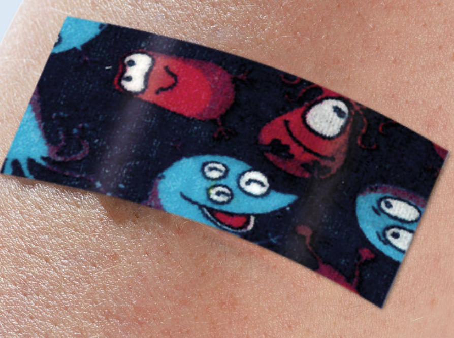 Trusetal MAXI color Wundschnellverband Monster, leuchtet im Dunkeln